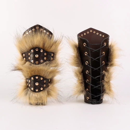 Viking leder armschienen paar - viking,